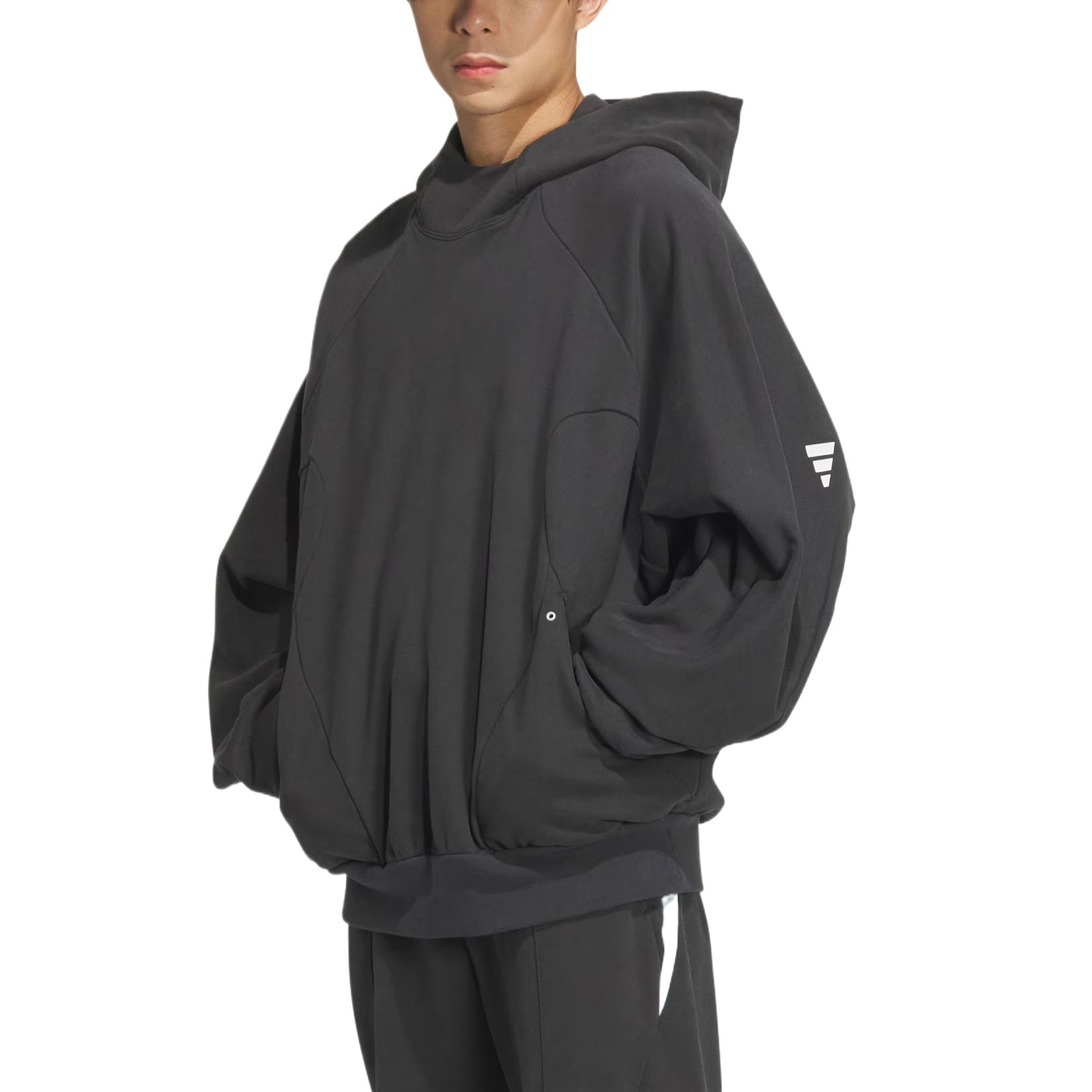 Adidas Толстовка FOS FUSTL HOODY SWT мужская Carbon Black — фото 4