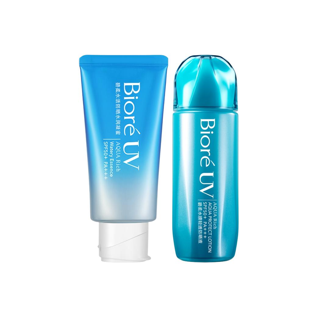 

Biore Маленькая синяя шапочка гидрогелевая увлажняющая медовый набор одежды солнцезащитное средство освежающее UV Protection 50мл+70мл