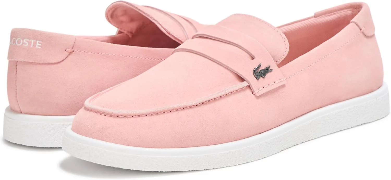 Мужские слипоны Lacoste Cochet из замши, розовый/белый — фото 3