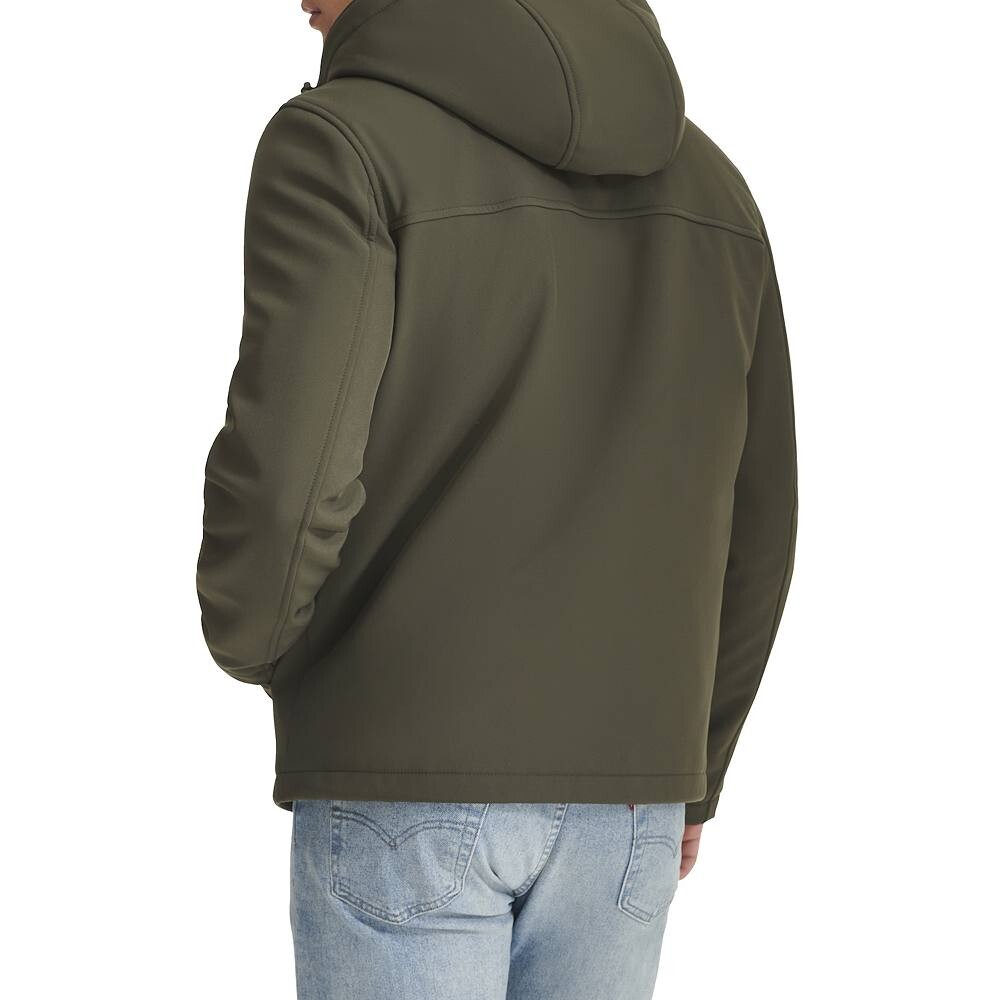 Мужское штормовое пальто с капюшоном и стеганой подкладкой Levi's Soft Shell, черный — фото 2