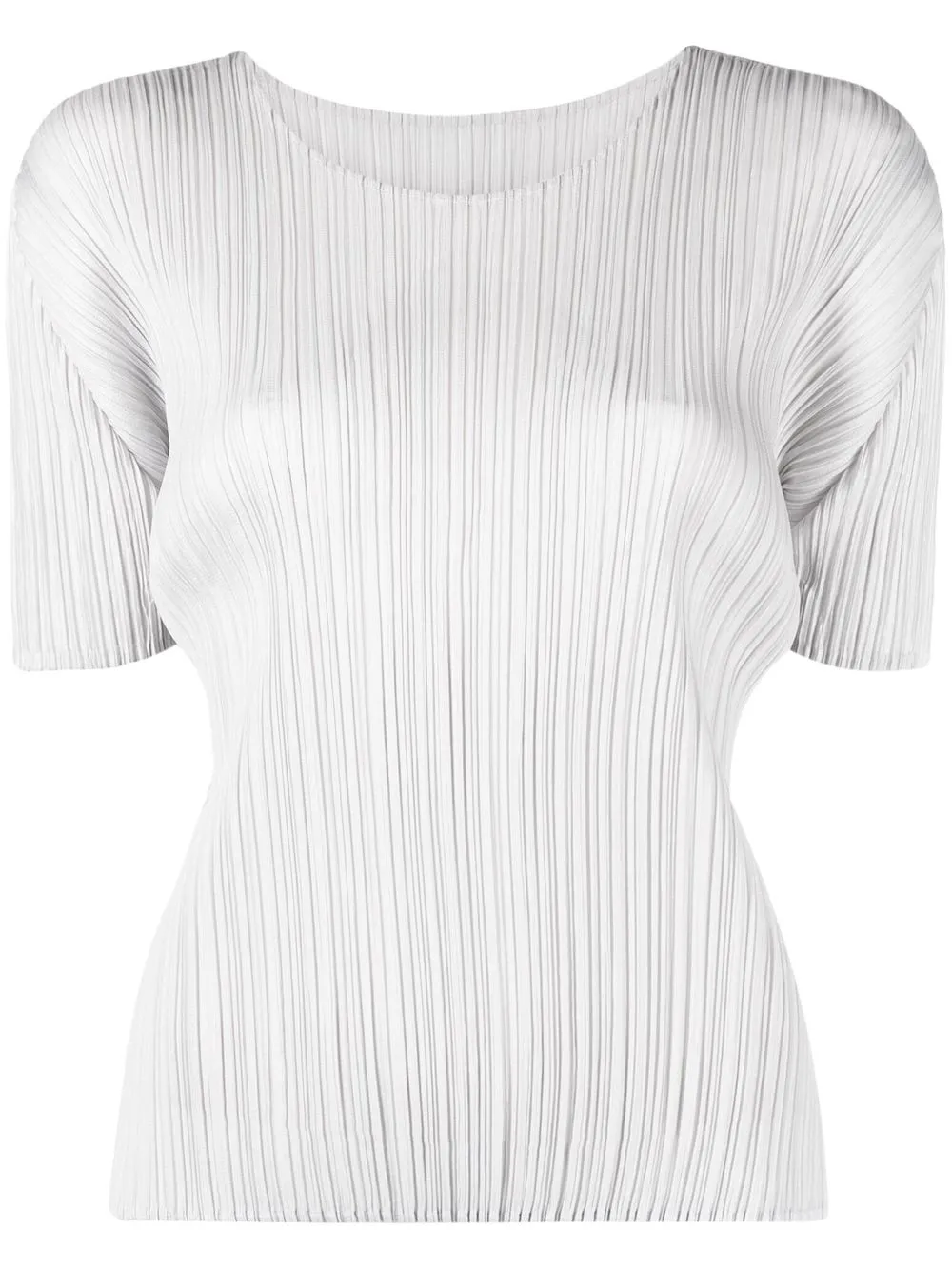 

Плиссированная футболка Pleats Please Issey Miyake, серый