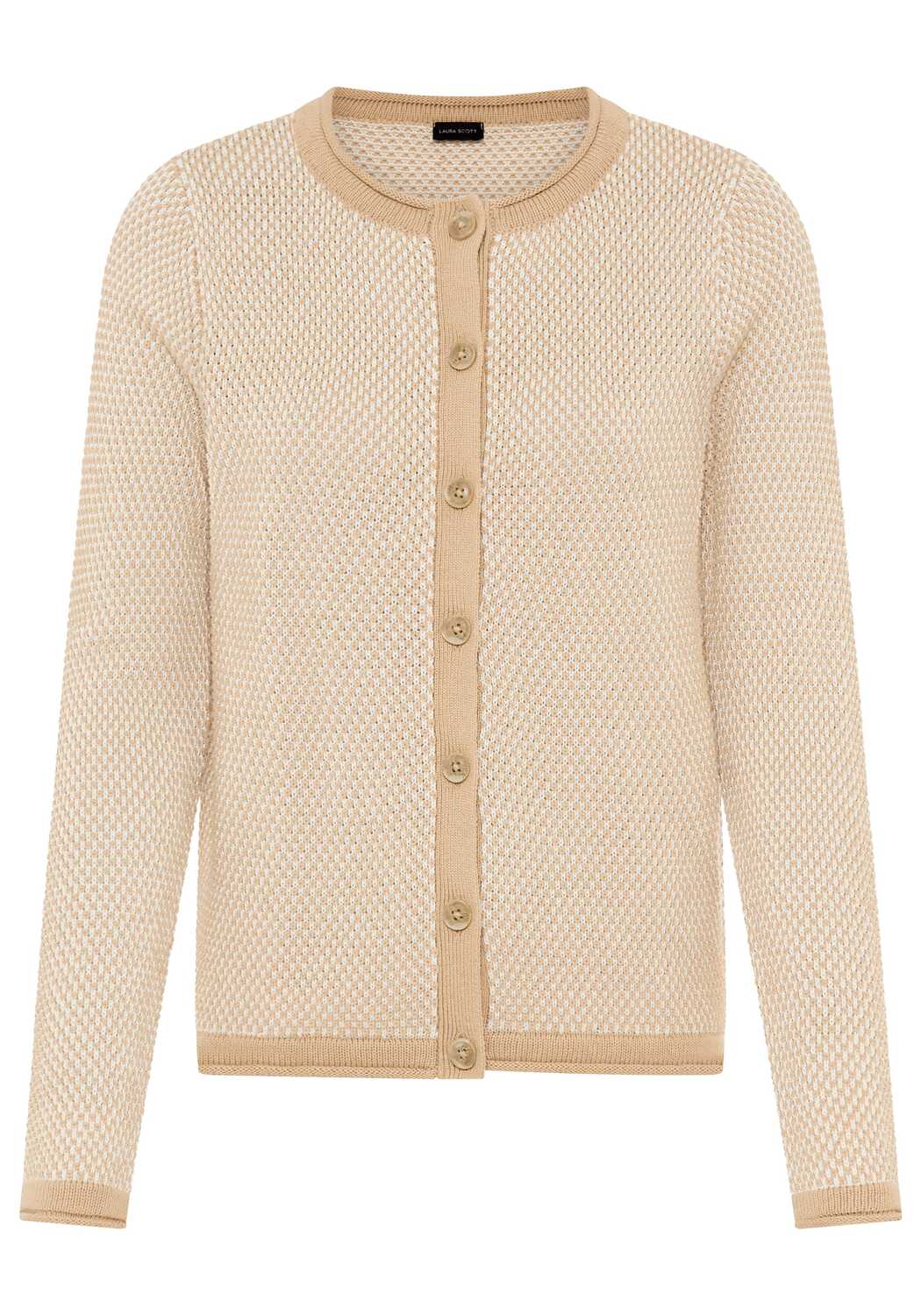 

LAURA SCOTT Вязаный кардиган в бежевом цвете
