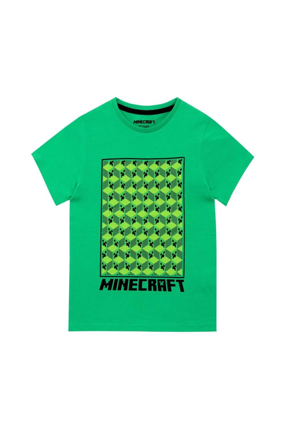 

Футболка с рисунком Creeper Minecraft, зеленый