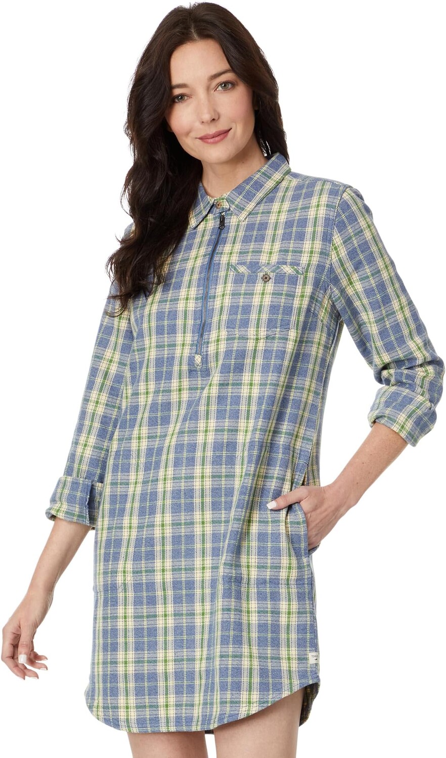 

Платье Toad&Co Bodie 1/4 Zip Long Sleeve Dress, цвет Cornflower