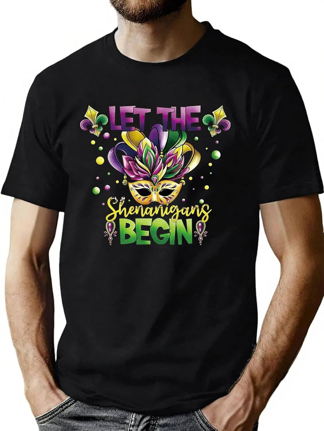 

Футболка Mardi Gras для мужчин: полосатая майка Fat Tuesday NBNFTR