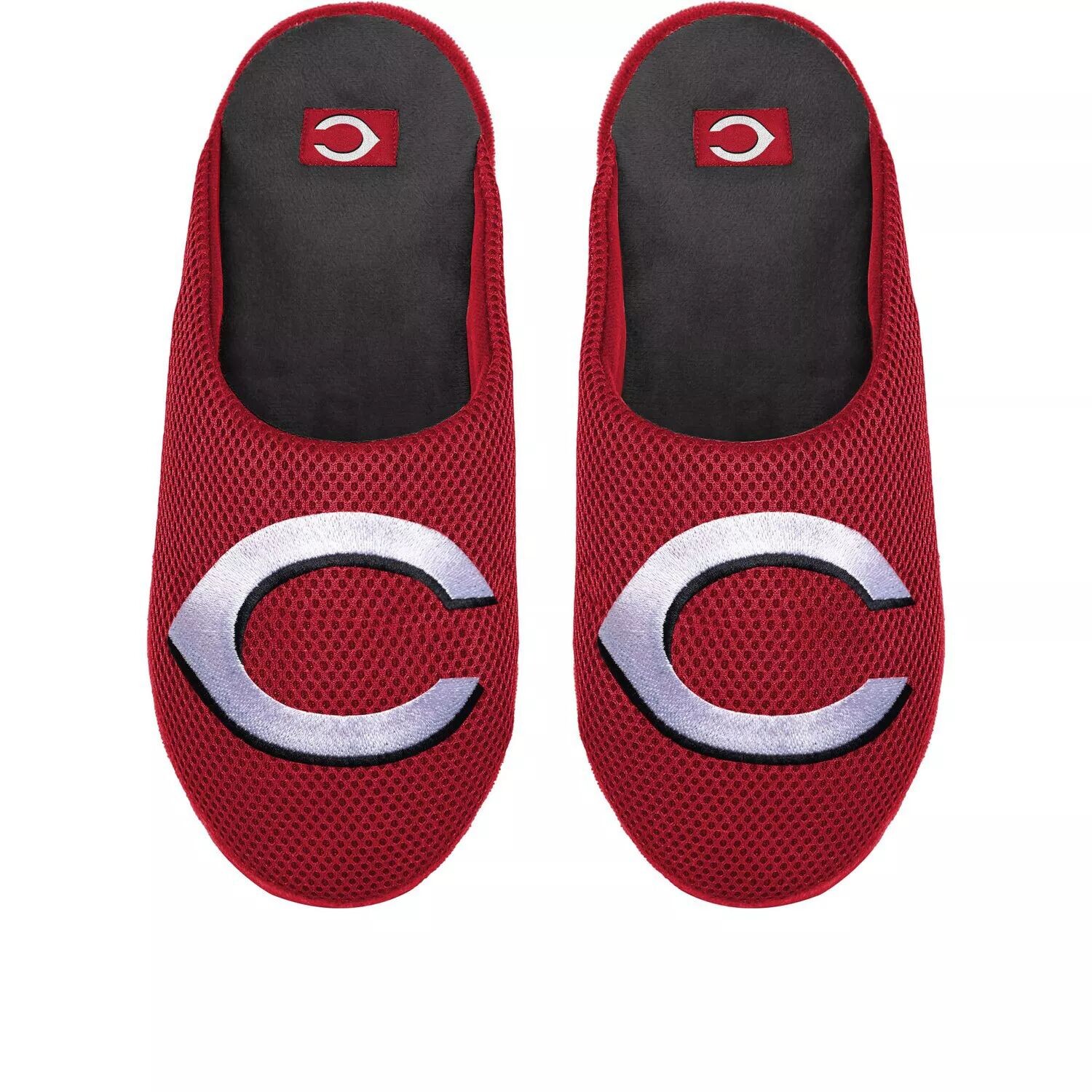 

Мужские тапочки из сетки с цветными блоками и большим логотипом FOCO Cincinnati Reds