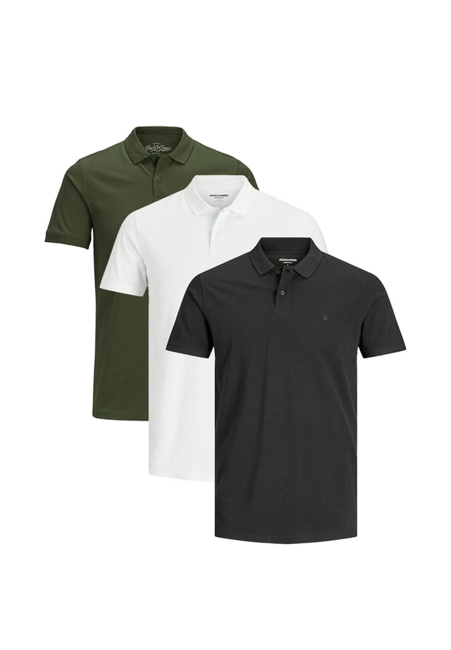 

Рубашка поло 3 шт. в упаковке базовая Jack & Jones, мультиколор
