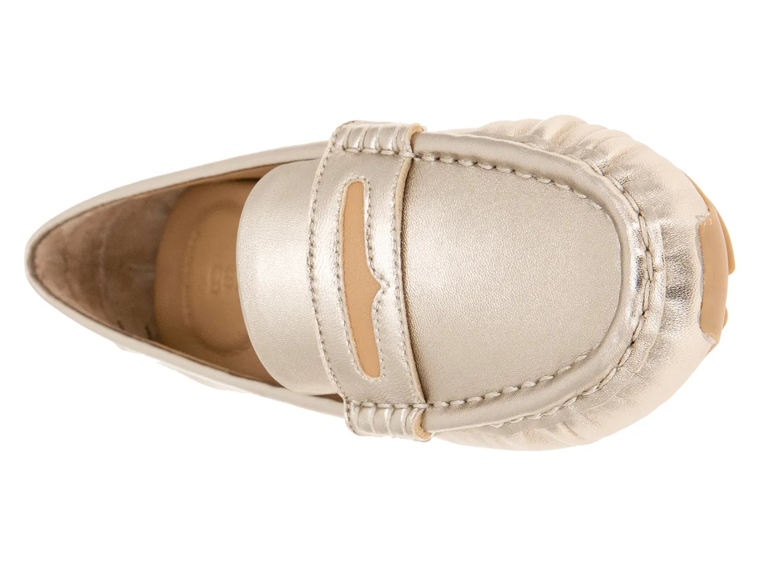 Лоферы Gentle Souls by Kenneth Cole Madison Driving Loafer, Gravel Metallic Leather — фото 2