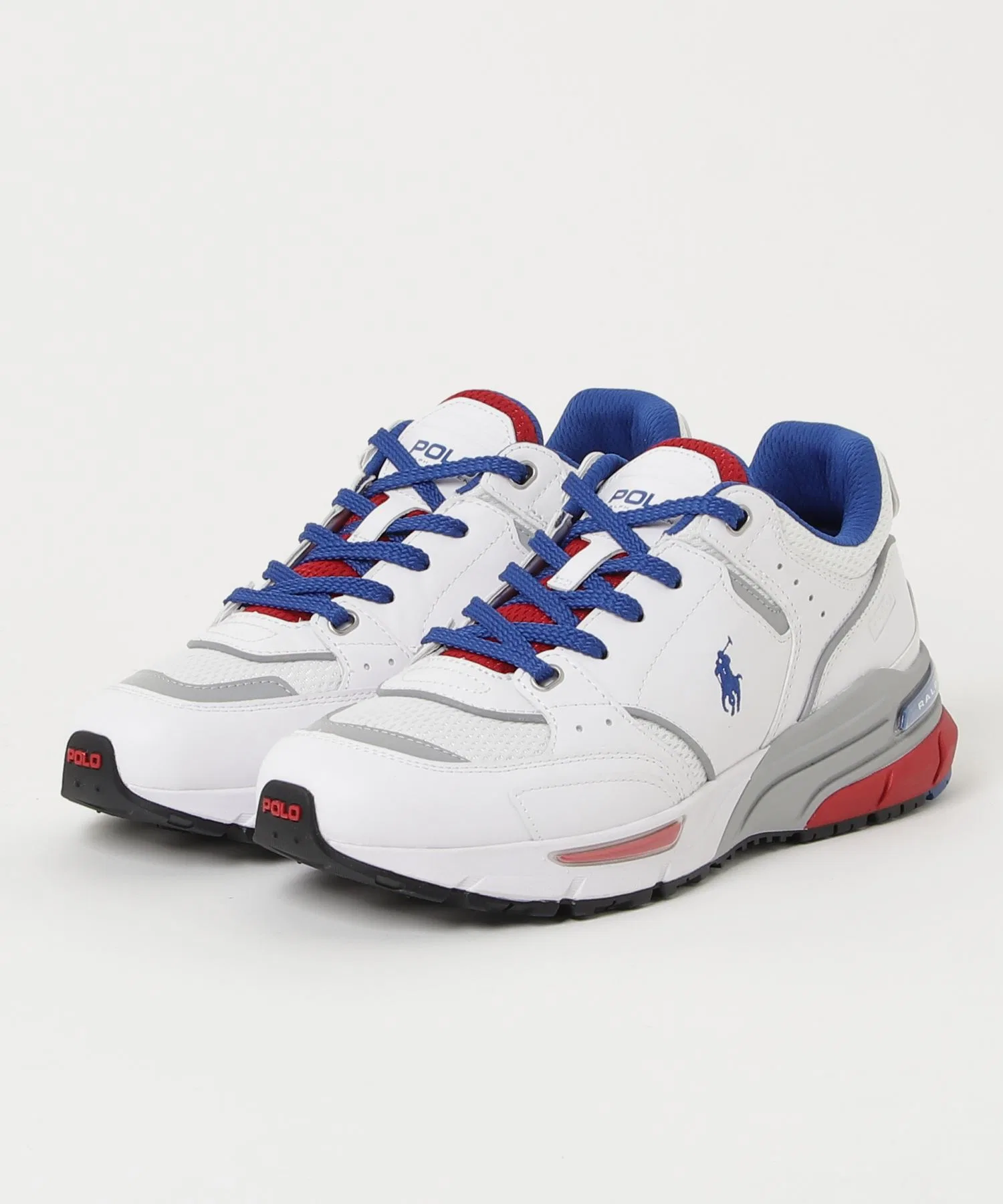 Мужские кроссовки POLO RALPH LAUREN TRACKSTR 250 белые с красным