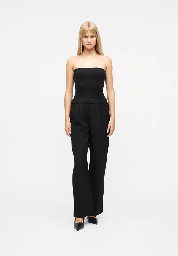 Комбинезон без бретелей из комбинированных материалов Gap, True Black