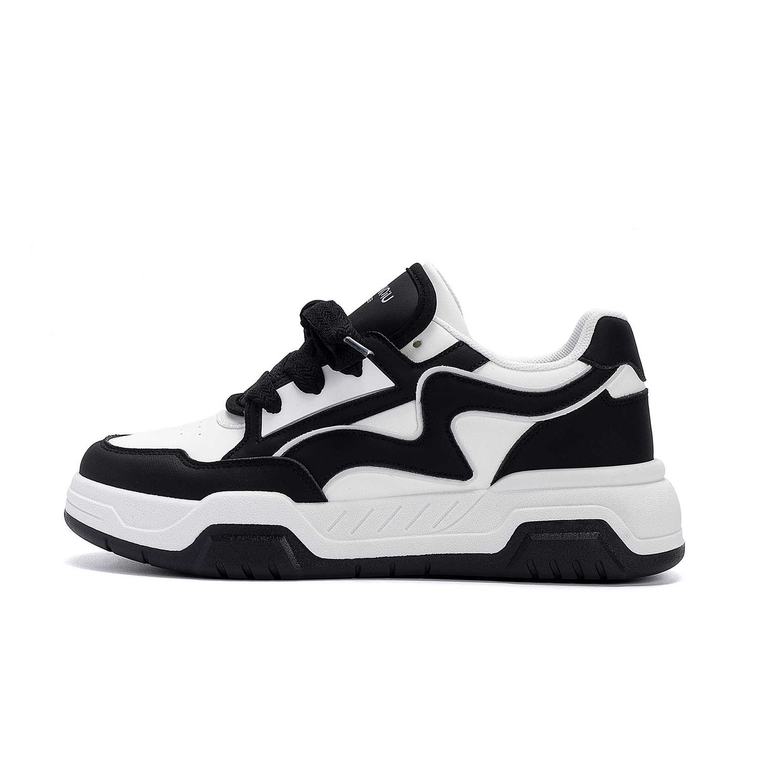 

HUANQIU Кроссовки для скейтбординга мужские Synthetic Leather Lightweight Coverage Low top White Black