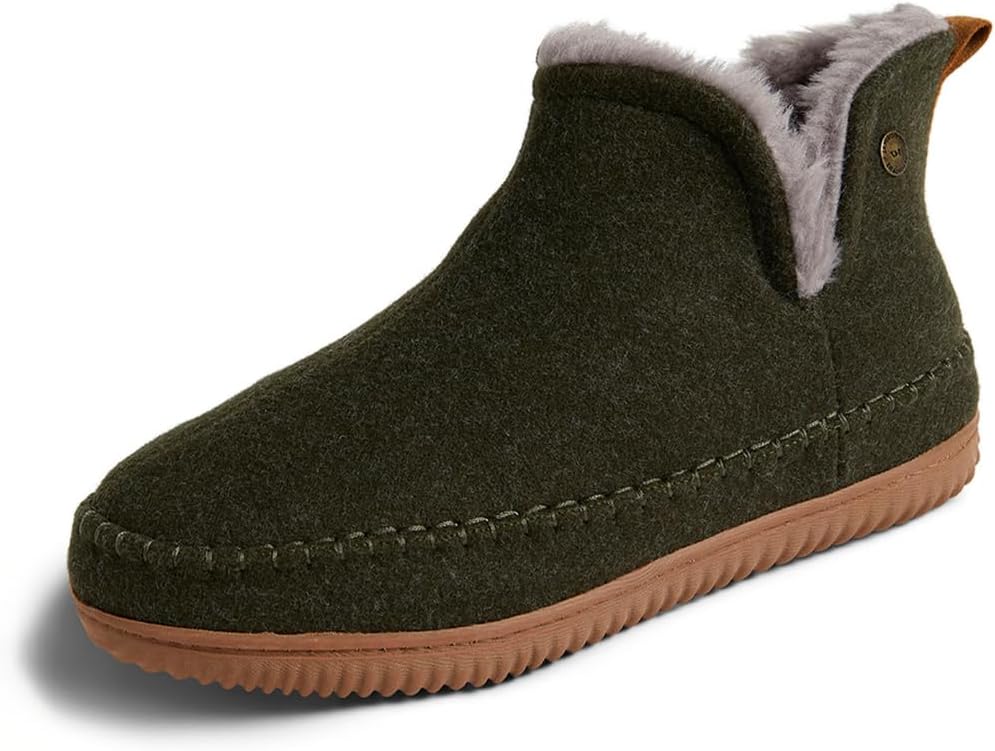 

Мужские домашние тапочки Dearfoams с мемори-пенной стелькой Brixen, высокие до щиколотки - Подарки для мужчин, Loden