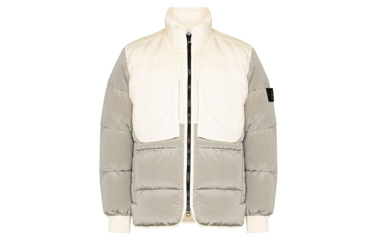 

Пуховик мужской Stone Island, белый/серый