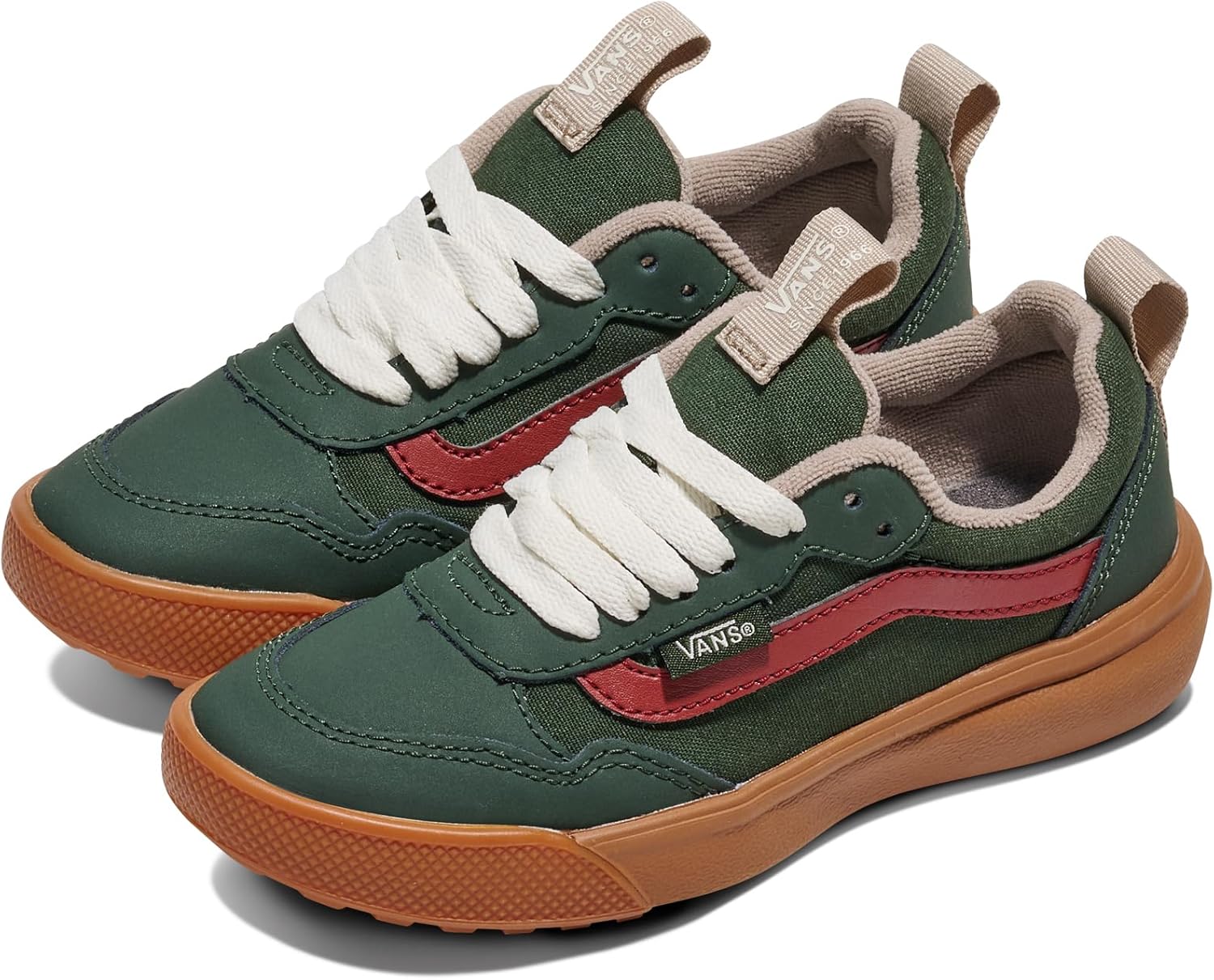 Кроссовки Vans для детей и подростков, Спортивная обувь для мальчиков и девочек для ходьбы, походов и моды, Outdoor Dried Kelp — фото 2