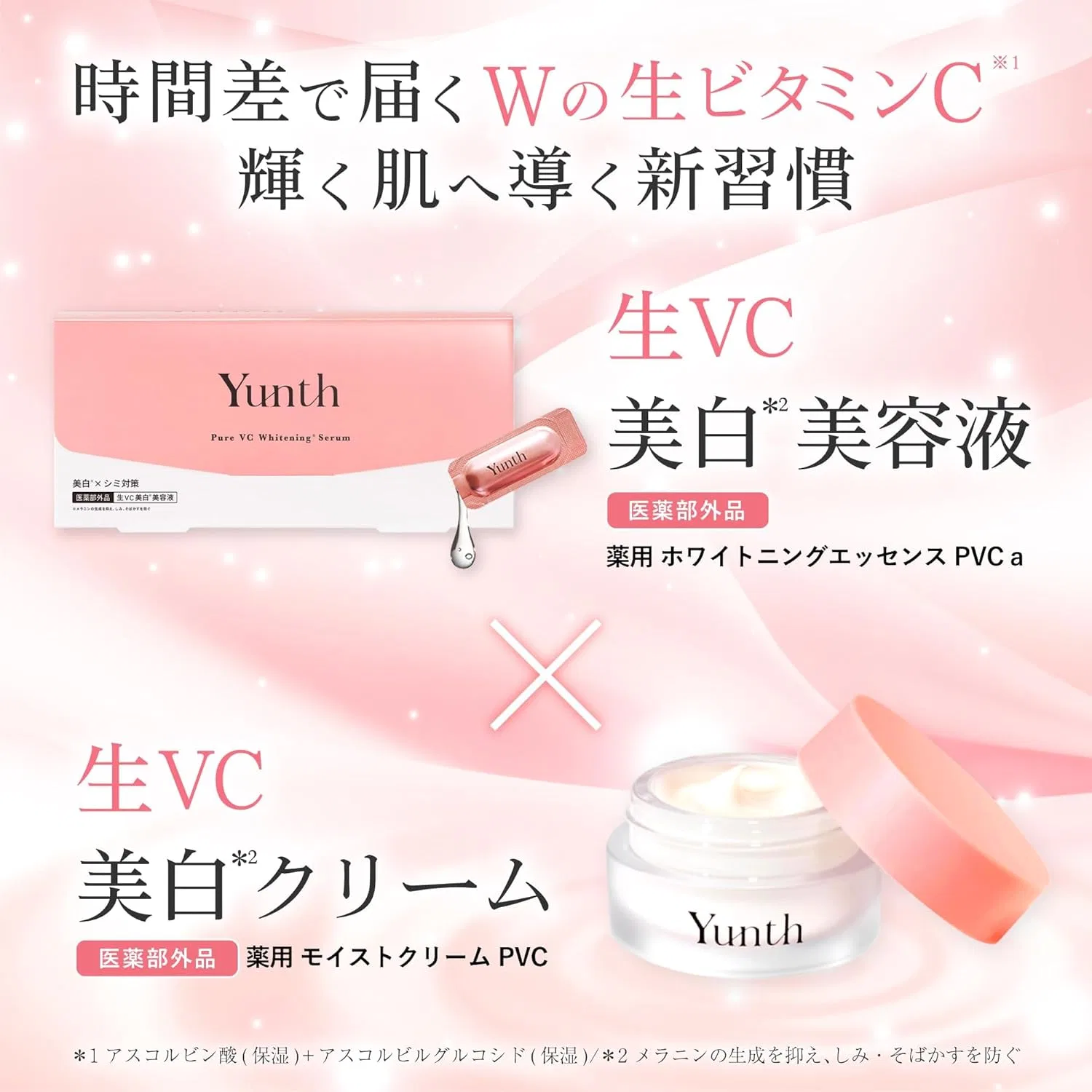 Сыворотка для лица с витамином С Yunth Raw VC Introduction Beauty Serum + Крем, 30 г — фото 2