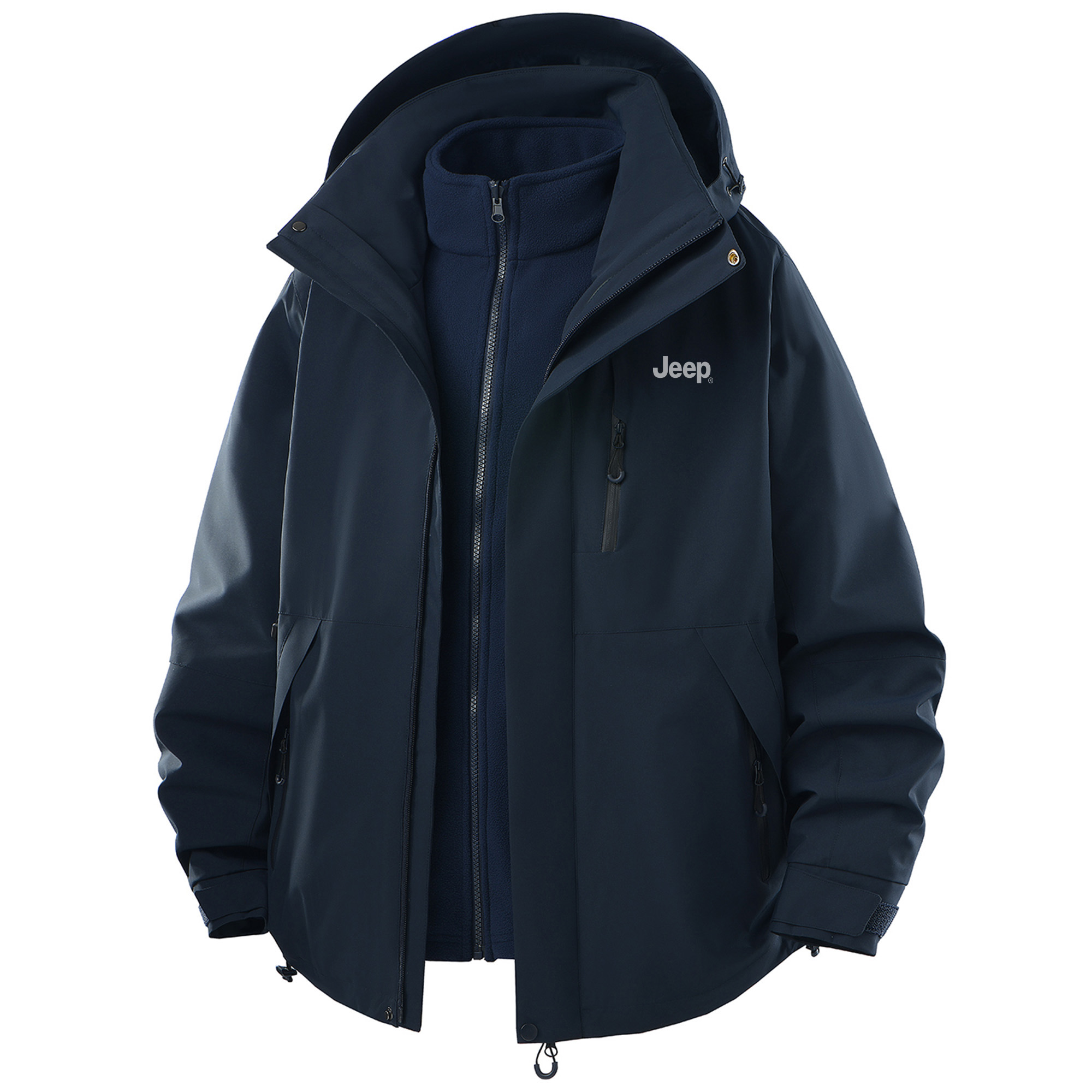 

Куртка Unisex Hooded Moderate Jeep, twiсветло-синий (fleece liner+windproof jacket clothing sets)