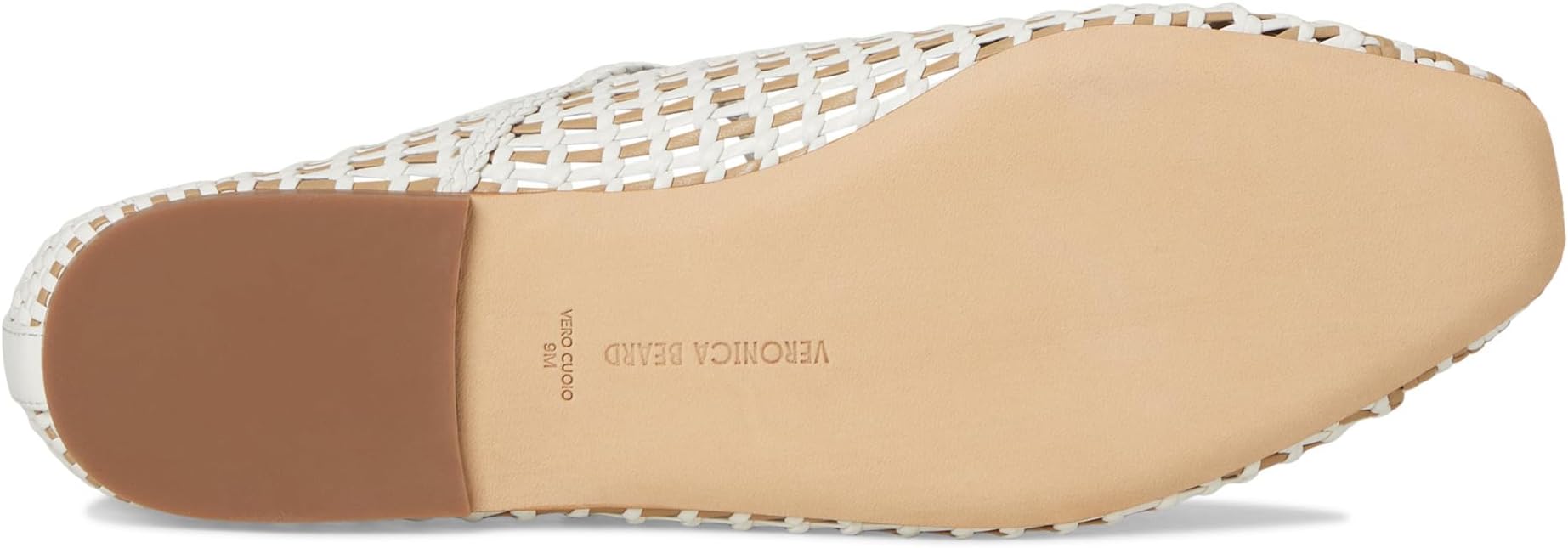 Балетки Veronica Beard Ellie Woven, White/Beige Woven Leather — фото 3