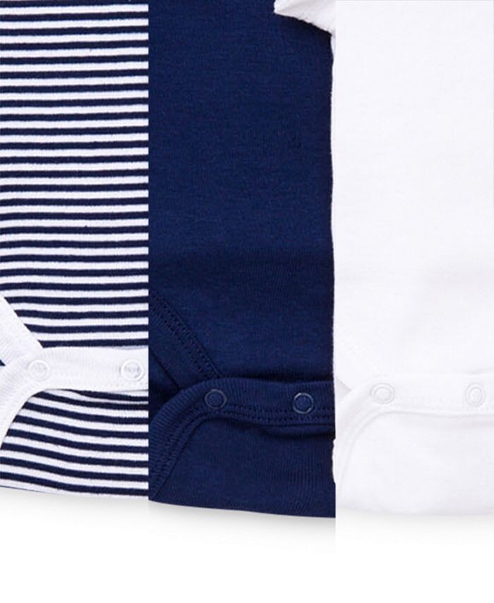 Боди-парусники с короткими рукавами для маленьких мальчиков, упаковка из 3 шт. Little Me, синий — фото 3