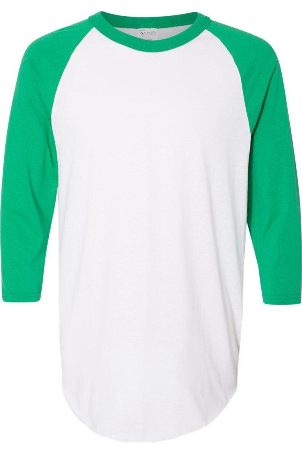 

Бейсбольная майка Augusta Sportswear с рукавом реглан три четверти, цвет white/ kelly