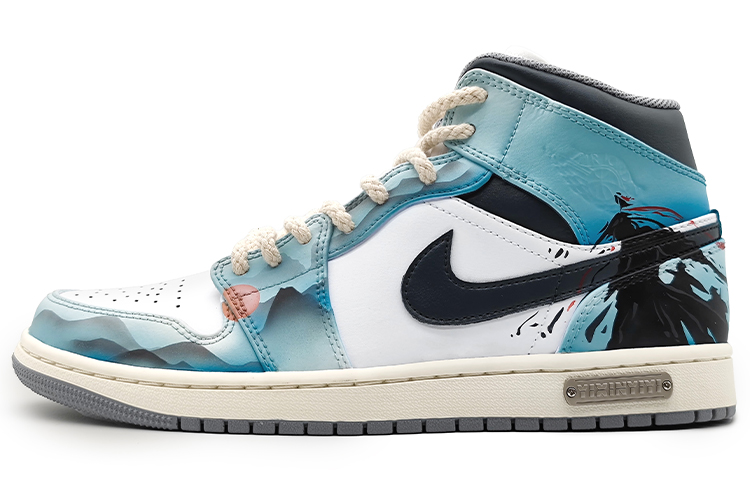 

Кроссовки баскетбольные Air 1 Mid Mid-Top Vintage мужские Ink Wash Blue Jordan