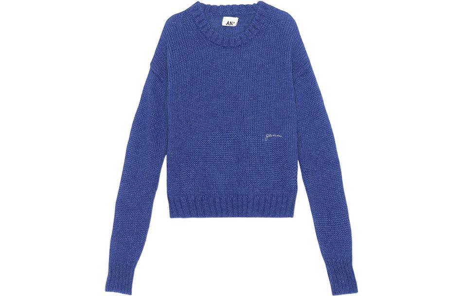 

Вязаный топ SS22 женский синий GANNI
