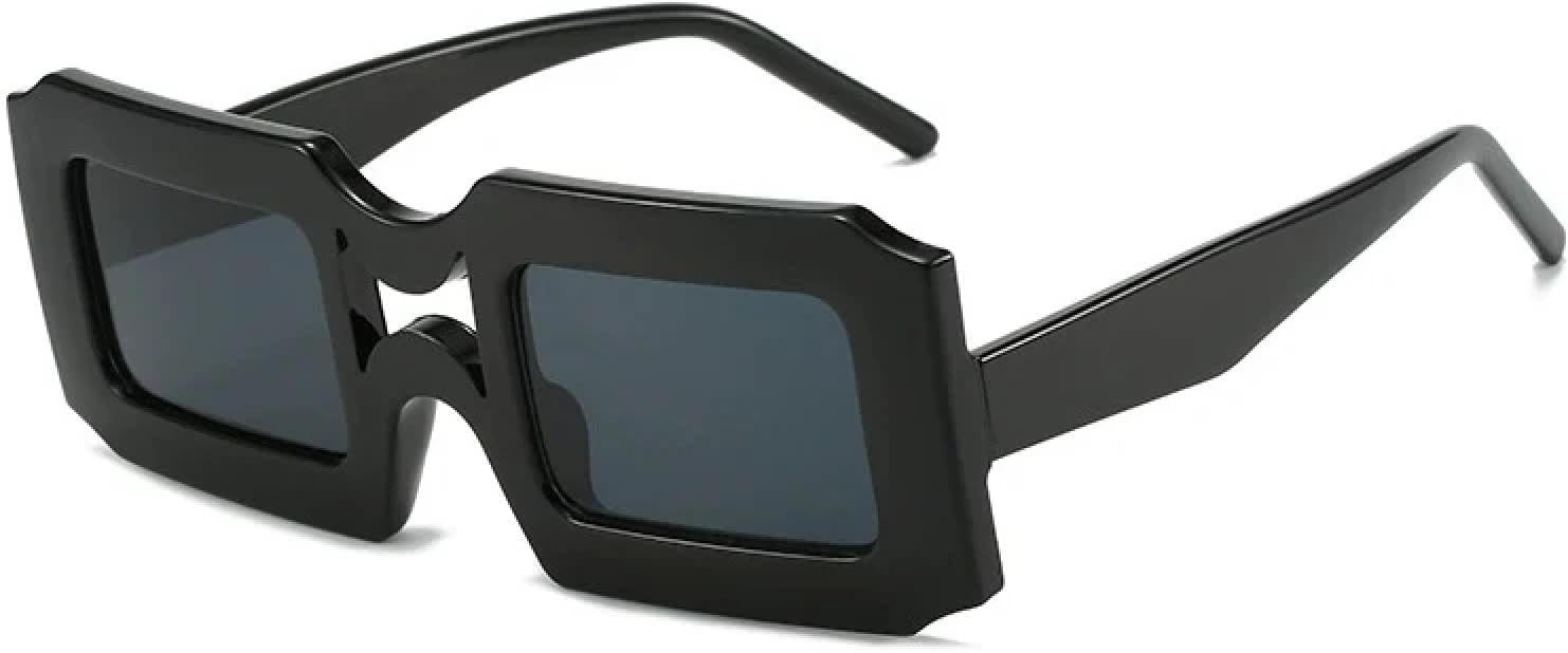 

Модные солнцезащитные очки с двойной перемычкой, желейного цвета, женские и мужские, винтажные, роскошные, для активного отдыха и вождения, с защитой от УФ-излучения UV400 TKKTLLT, Black Gray