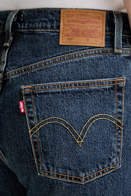 Джинсы 501 CROP Levi's, синий — фото 4