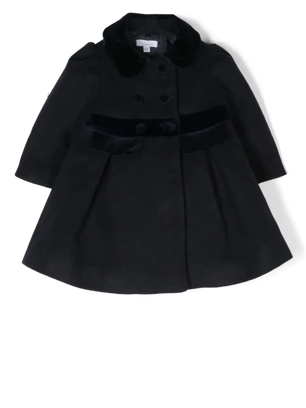 

Двубортное пальто А-силуэта Patachou, синий