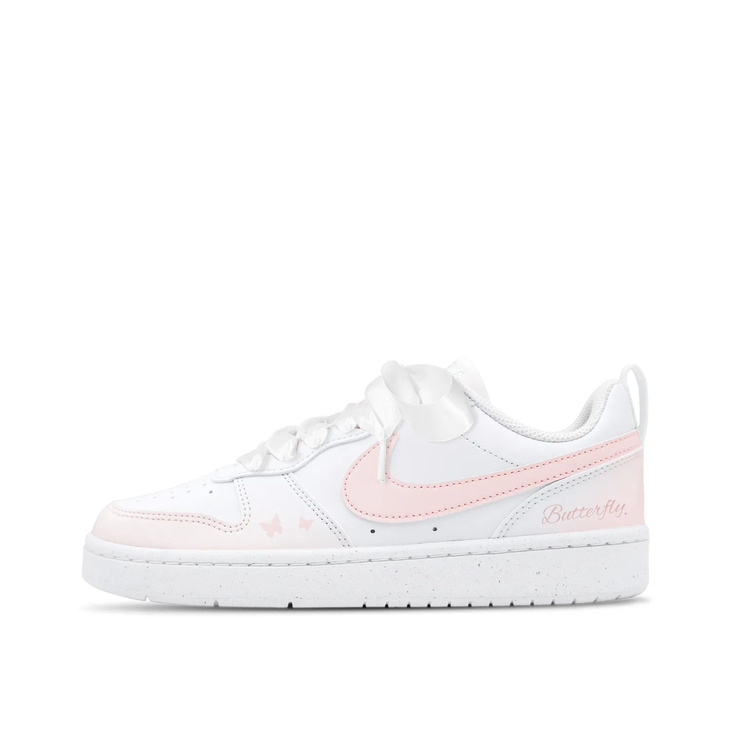 Детские кеды Nike Court Borough Butterfly Whisper White Pink