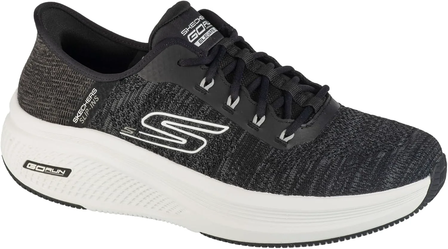 Мужские слипоны Skechers Hands Free: Go Run Elevate 2.0 Steady Motion, черно-белый — фото 4