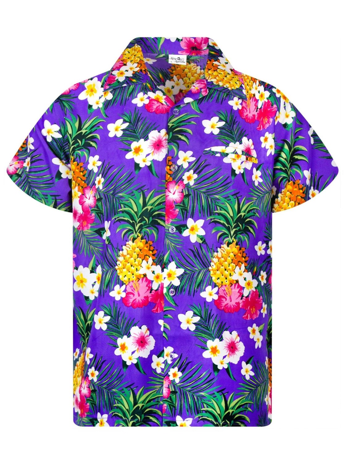 

King Kameha Футболка 'Pineapple Flowers' в цвете Purple