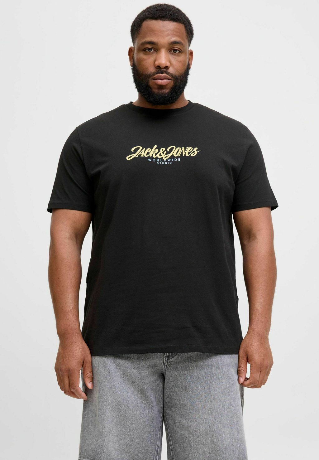 

Футболка с принтом Jack & Jones, черный