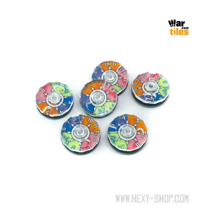 

Маленькие циферблаты Warhammer — Цвета Хаоса, War Tiles - Wound Dials