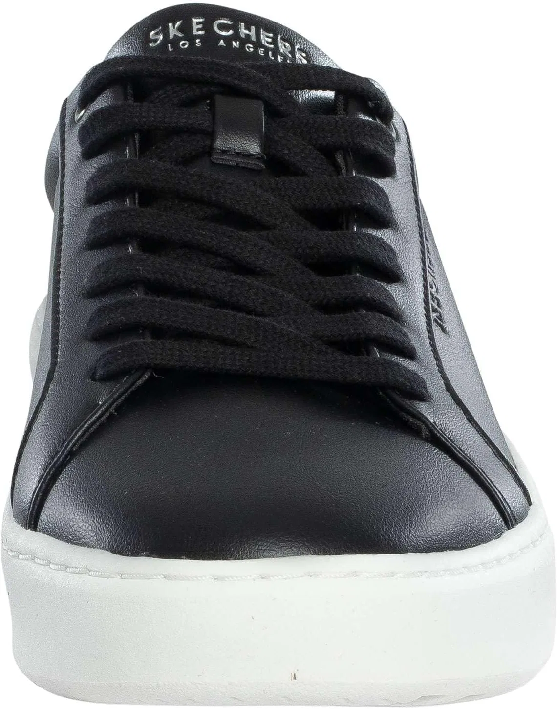 Мужские кроссовки Skechers на платформе, Black Duraleather White Heel Trim — фото 4