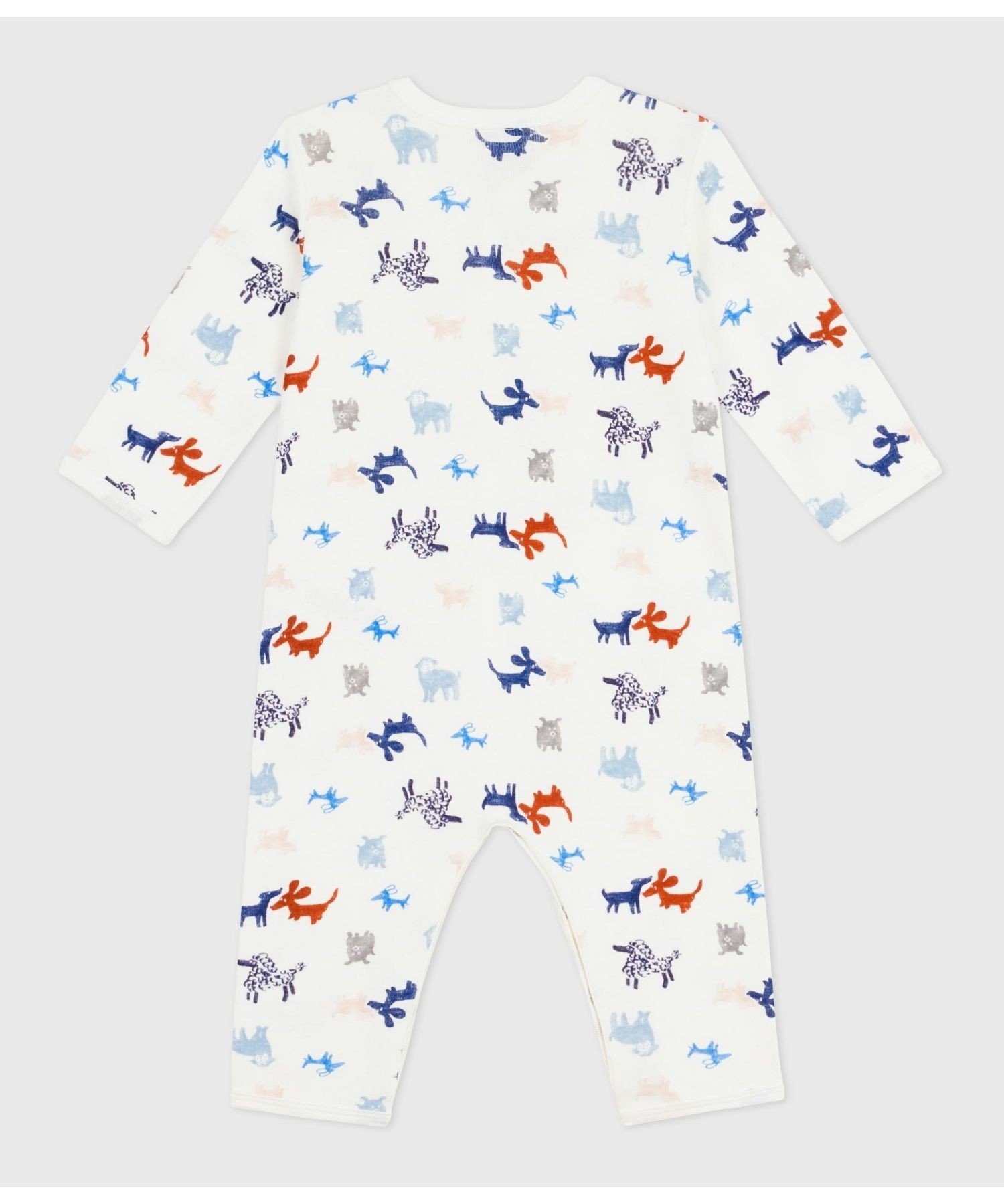 Комбинезон без штанин с собачьим принтом Petit Bateau, Off-white/Multicolor — фото 2