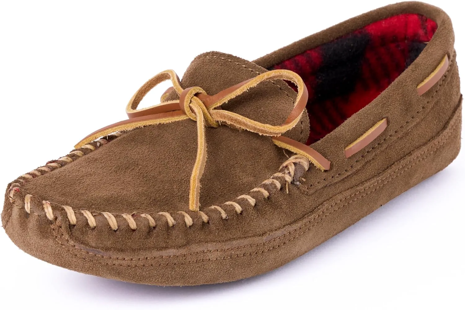 Мужские флисовые тапочки с двумя подошвами Minnetonka, коричневый