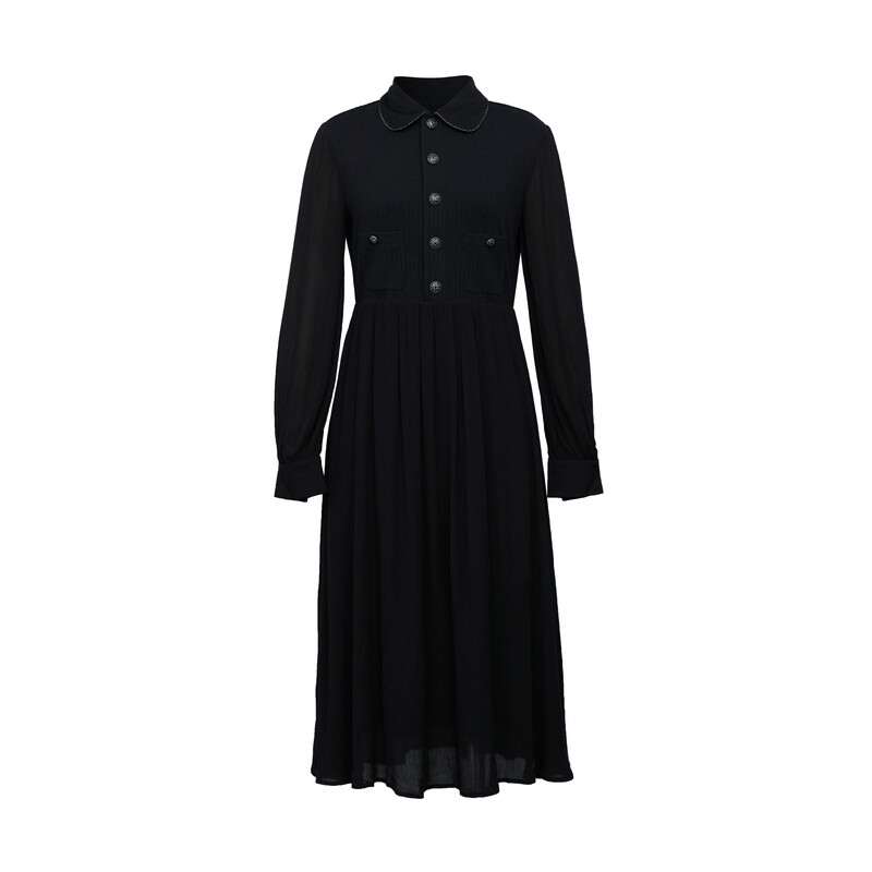 

Платье фактурное Deep Breath Brother с длинными рукавами, черный