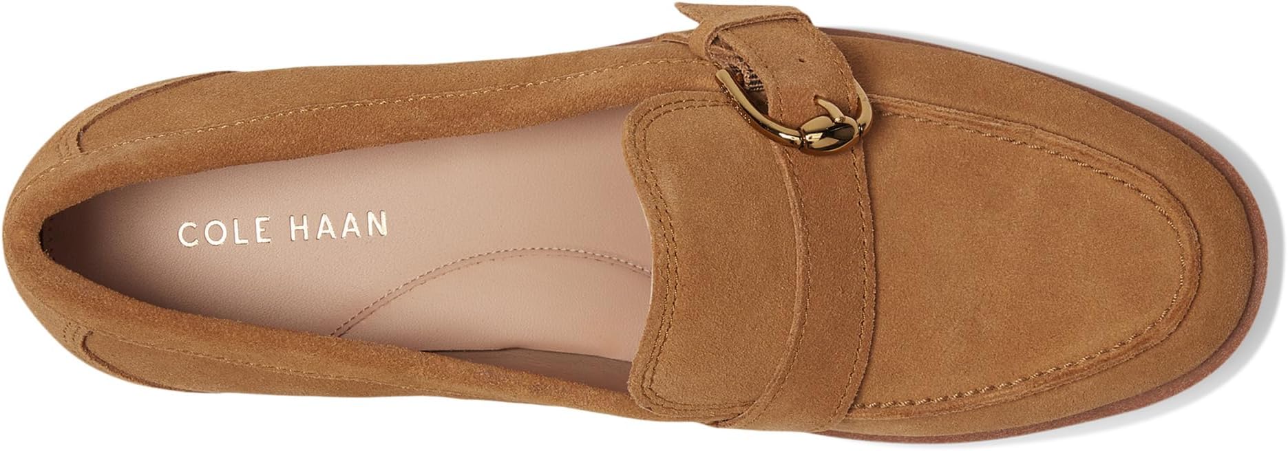 Лоферы Cole Haan Giana Buckle Loafers, Golden Honey Suede — фото 2