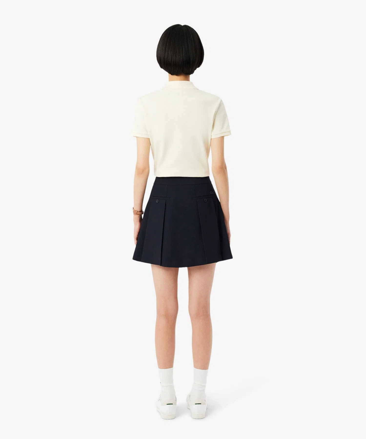 Юбка теннисная LACOSTE FLARE FIT, плиссированная, тёмно-синяя — фото 3