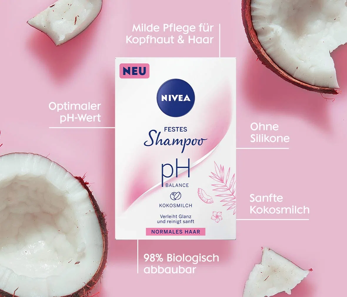Твердый шампунь Nivea pH Balance с кокосовым молоком Beiersdorf — фото 3