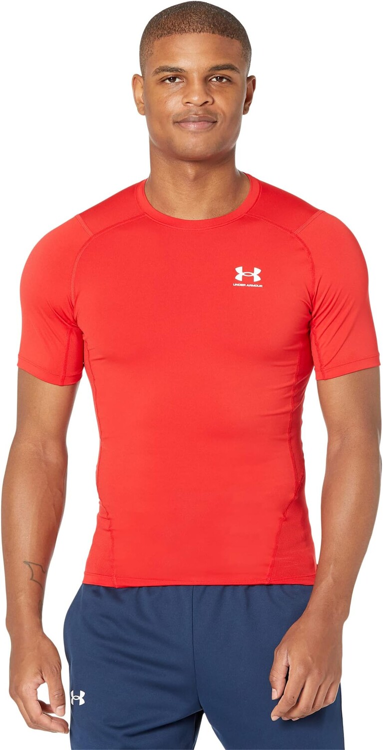 

Компрессионный рукав Heatgear Armor с коротким рукавом Under Armour, цвет Red/White