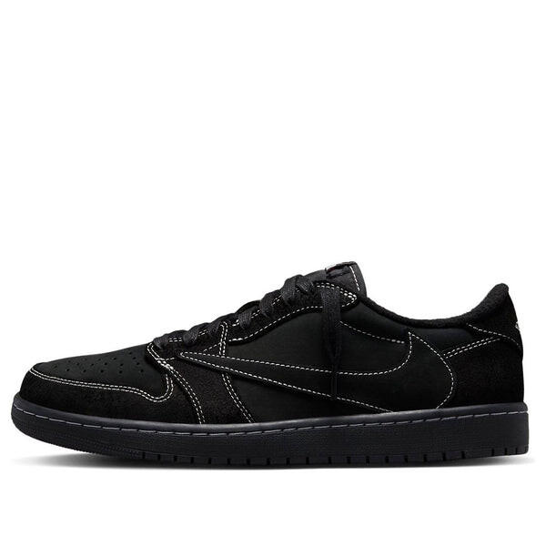 

Кроссовки 1 low og sp x travis scott 'black phantom' Air Jordan, черный