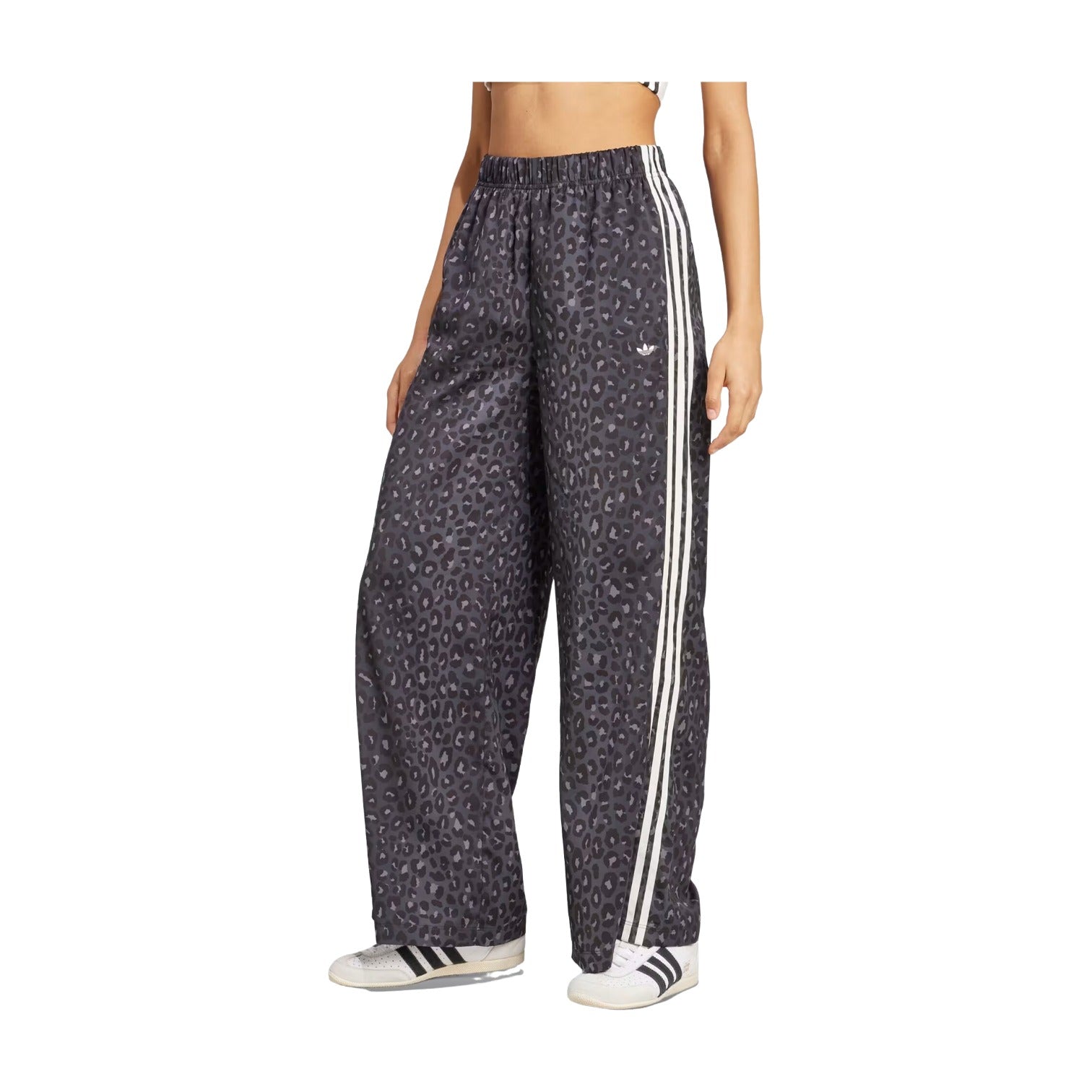 (WMNS) Брюки Adidas Wide Leg Satin Pants 'Multicolor Carbon' — фото 2