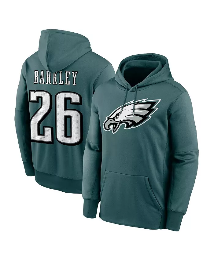 

Мужская толстовка с капюшоном Saquon Barkley Midnight Green Philadelphia Eagles с именем и номером игрока Nike