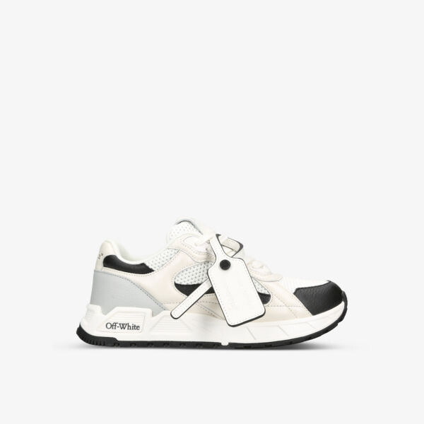 

Кожаные кроссовки kick off с низким берцем и биркой Off-White, черный