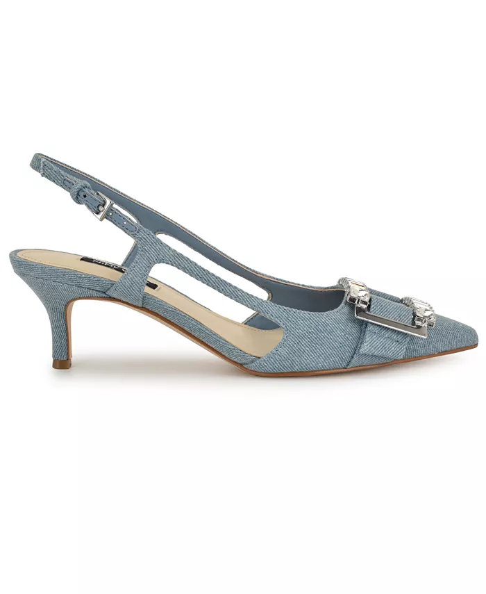Женские туфли-лодочки Neeri с острым носом Nine West, синий — фото 2