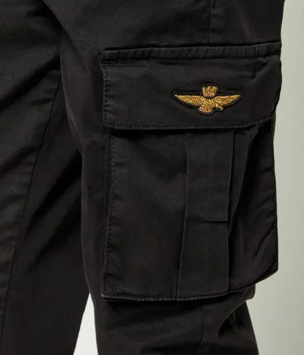 Брюки-Карго regular fit Aeronautica Militare, черный — фото 4