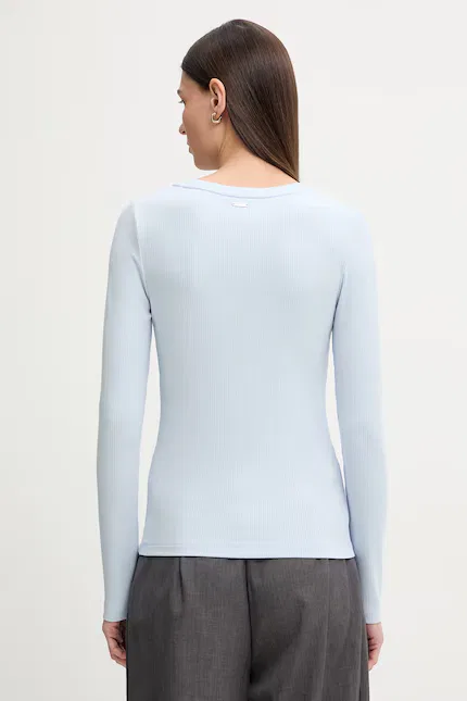 Лонгслив женский из модала Calvin Klein, синий — фото 3