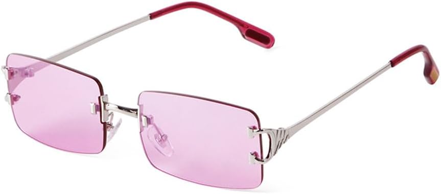 

Солнцезащитные очки без оправы, прямоугольной формы, модные, популярные для женщин и мужчин, небольшие солнцезащитные очки для путешествий, защита от УФ-излучения UV400 MTZJH, C4