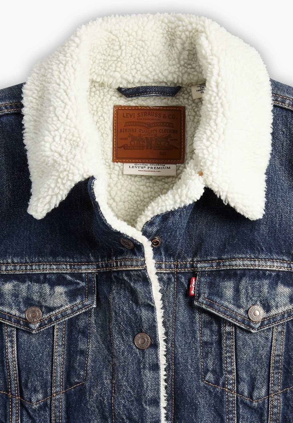 Куртка межсезонная ORIGINAL TRUCKER Levi's, темно-синий деним — фото 4